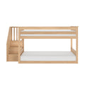 Full Over Full Low Bunk Bed With Stairs