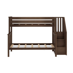 185235-008 : Bunk Beds Twin/Full Bunk for Staircase, Walnut  (180235 + 180250)