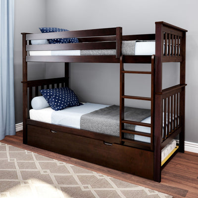 Twin Over Twin Bunk Bed With Trundle