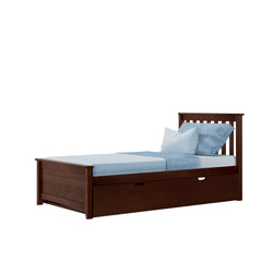 186210-005 : Kids Beds Twin-Size Bed with Trundle, Espresso