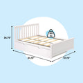 Full Slatted Bed With Trundle