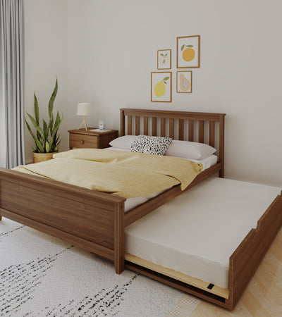 186211-008 : Kids Beds Classic Full-Size Bed with Trundle, Walnut