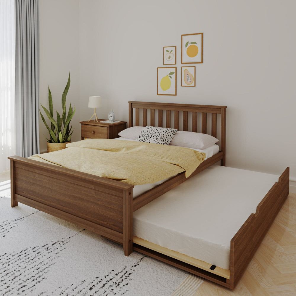 186211-008 : Kids Beds Classic Full-Size Bed with Trundle, Walnut