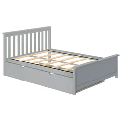 186211-121 : Kids Beds Classic Full-Size Bed with Trundle, Grey