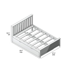 186211-151 : Kids Beds Classic Full-Size Bed with Trundle, Clay