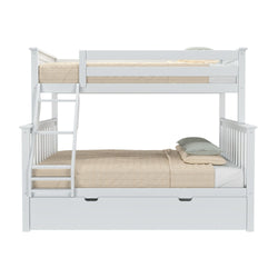 186231-002 : Bunk Beds Twin Over Full Bunk Bed With Trundle, White