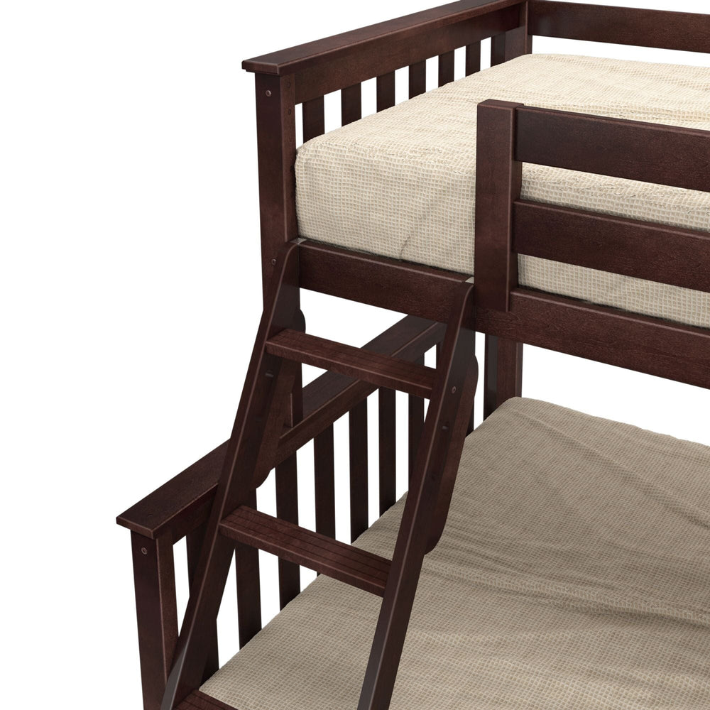 186231-005 : Bunk Beds Twin Over Full Bunk Bed With Trundle, Espresso