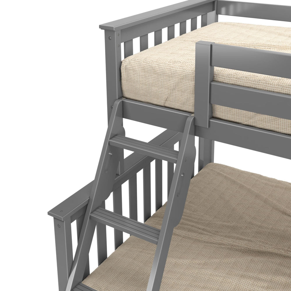 186231-121 : Bunk Beds Twin Over Full Bunk Bed With Trundle, Grey