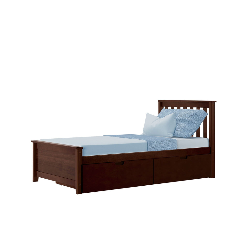 187210-005 : Kids Beds Twin-Size Platform Bed with Underbed Storage Drawers, Espresso