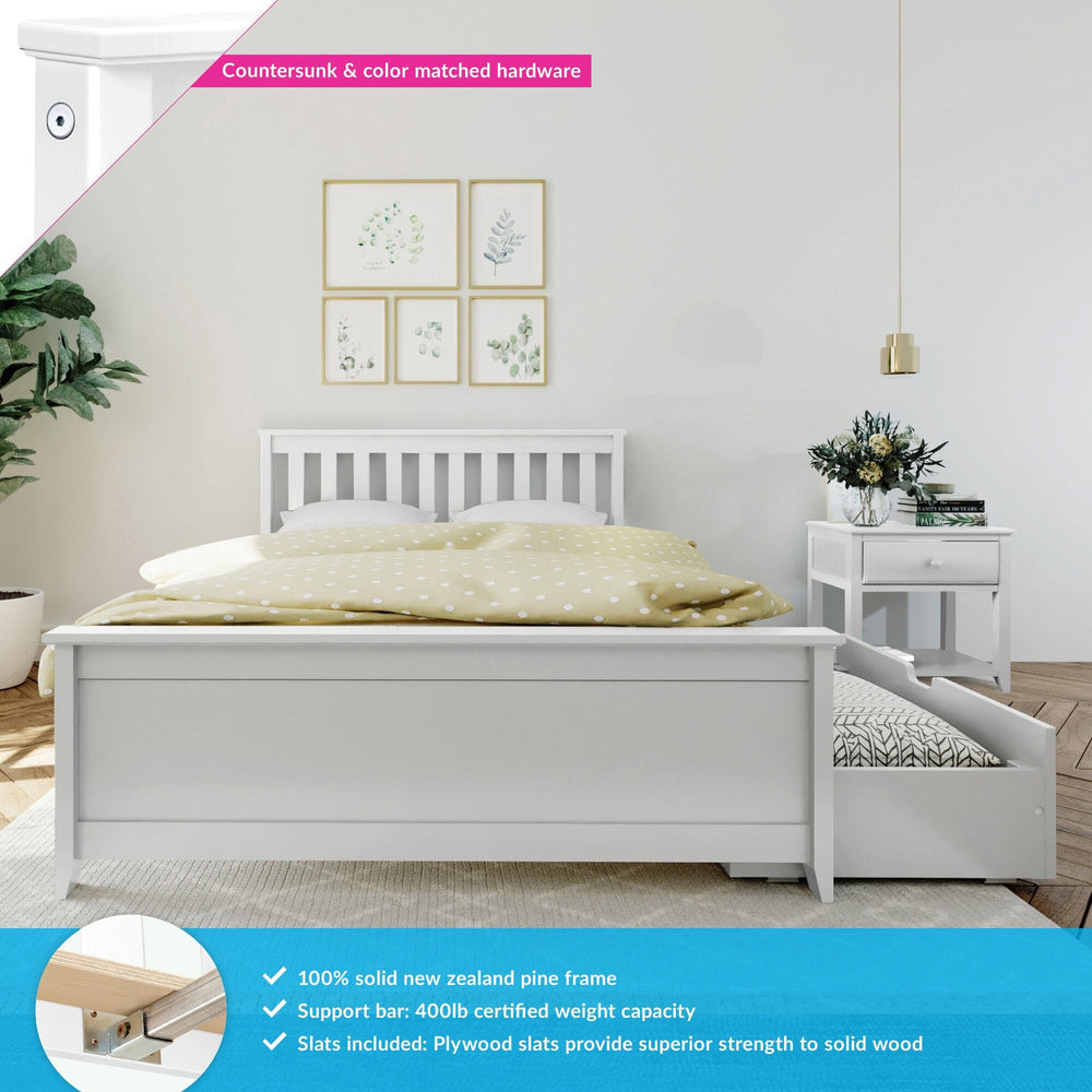 187211-002 : Kids Beds Full-Size Platform Bed with Under Bed Storage Drawers, White