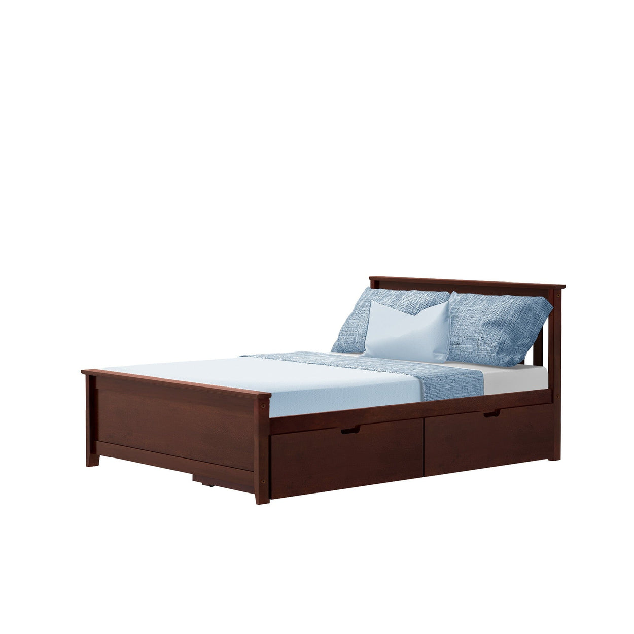 187211-005 : Kids Beds Full-Size Platform Bed with Under Bed Storage Drawers, Espresso