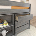 Modern Farmhouse Twin Low Loft Bed With Storage