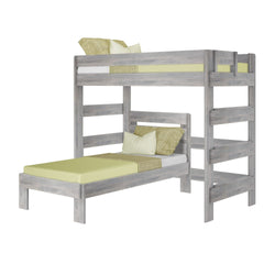 19-811-185 : Bunk Beds Farmhouse Twin over Twin L-Shaped Bunk Bed, Driftwood