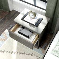190001-185 : Furniture K/D 1 Drawer Nightstand w/ metal drawer glides (22"L x 15.75"W x 23.75"H), Driftwood