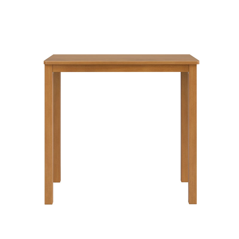 Light oak wooden dining table with rectangular top, smooth finish and straight legs, modern minimalist oak table