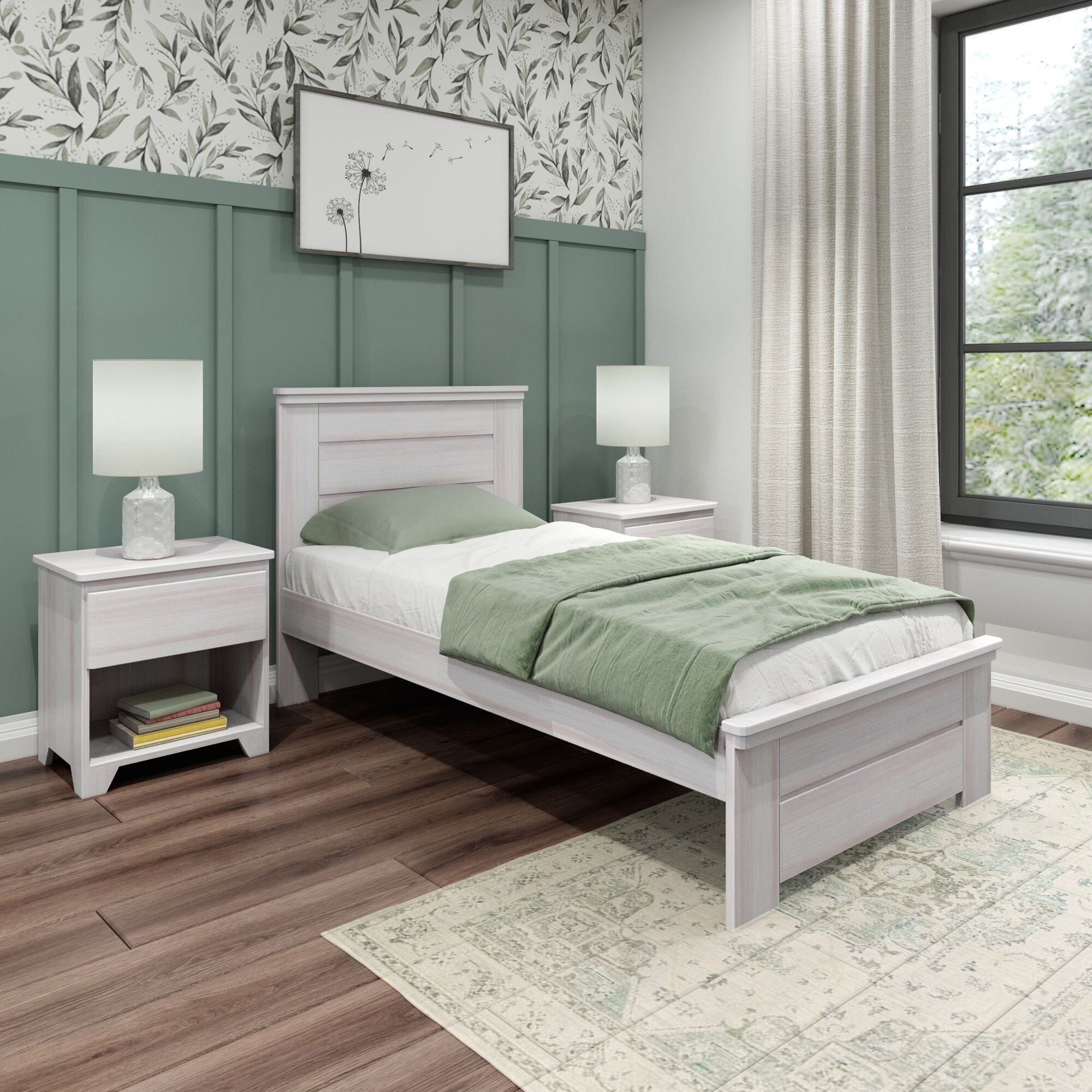 Modern Farmhouse Twin Panel Bed – Max and Lily