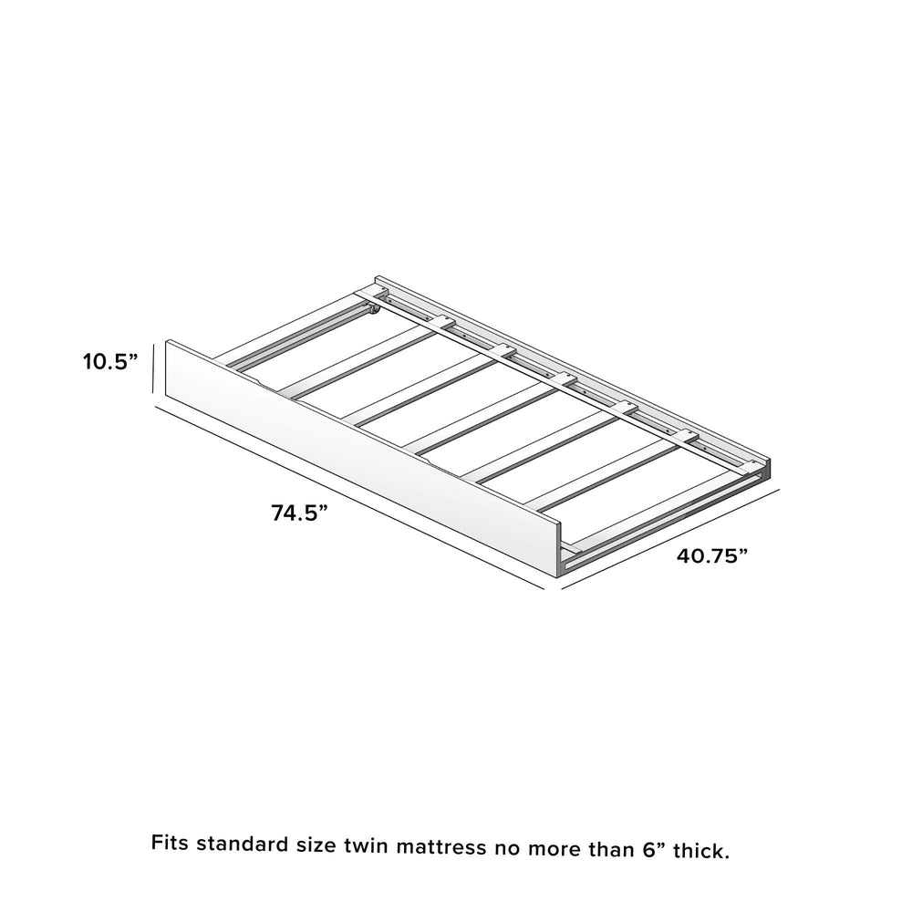 190261-182 : Component K/D Twin Trundle, White Wash