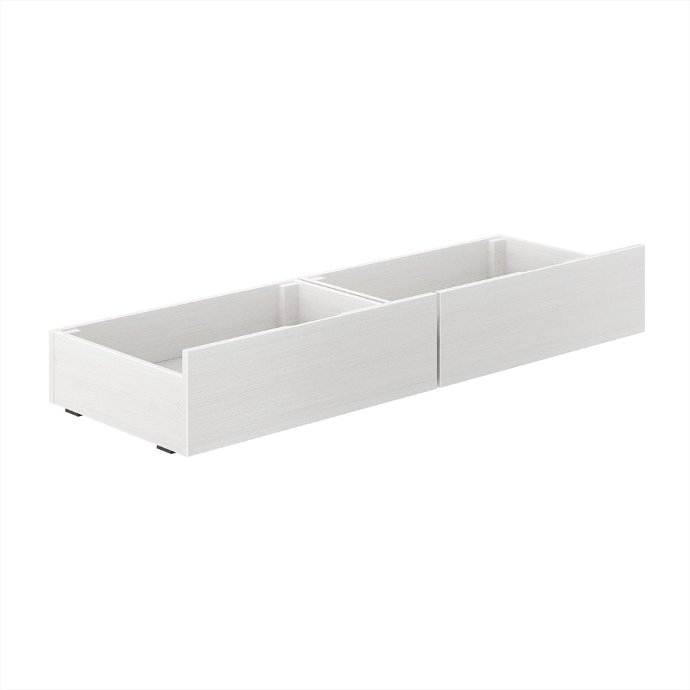 191262-182 :  Farmhouse Underbed Storage Drawers (Fingerjoint), White Wash