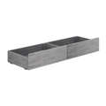 Pair of gray wood under-bed pull-out storage drawers for bed frame, low-profile bedroom organization