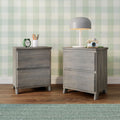 Modern Farmhouse 2-Drawer Nightstand (Set of 2)