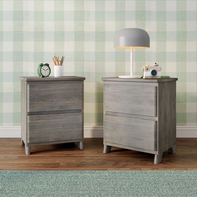 Modern Farmhouse 2-Drawer Nightstand (Set of 2)