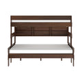 Modern Farmhouse Twin XL Over Queen Bunk Bed With Bookshelf