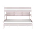 Modern Farmhouse Twin XL Over Queen Bunk Bed With Bookshelf