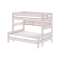 Modern Farmhouse Twin Over Full Bunk Bed With Bookcase