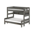 Modern Farmhouse Twin Over Full Bunk Bed With Bookcase