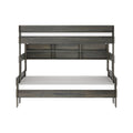 Modern Farmhouse Twin Over Full Bunk Bed With Bookcase