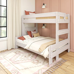 195231-182 : Bunk Beds Farmhouse Twin over Full Bunk Bed, White Wash
