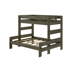 195331-181 : Bunk Beds Farmhouse Twin XL Over Queen Bunk Bed, Barnwood Brown