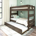 Modern Farmhouse Twin Over Twin Bunk Bed With Trundle