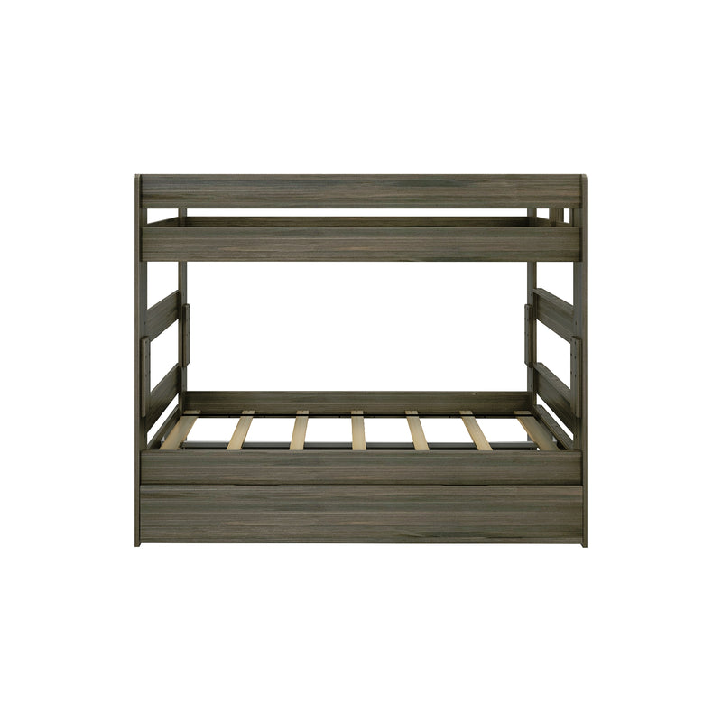 Modern Farmhouse Twin Over Twin Bunk Bed With Trundle