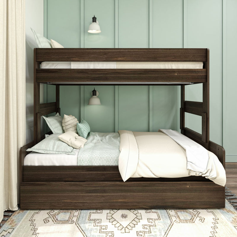 Modern Farmhouse Twin Over Full Bunk Bed With Trundle