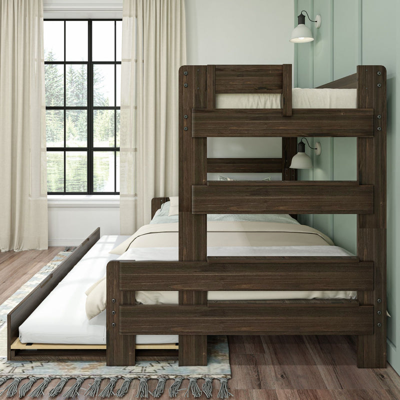 Modern Farmhouse Twin Over Full Bunk Bed With Trundle