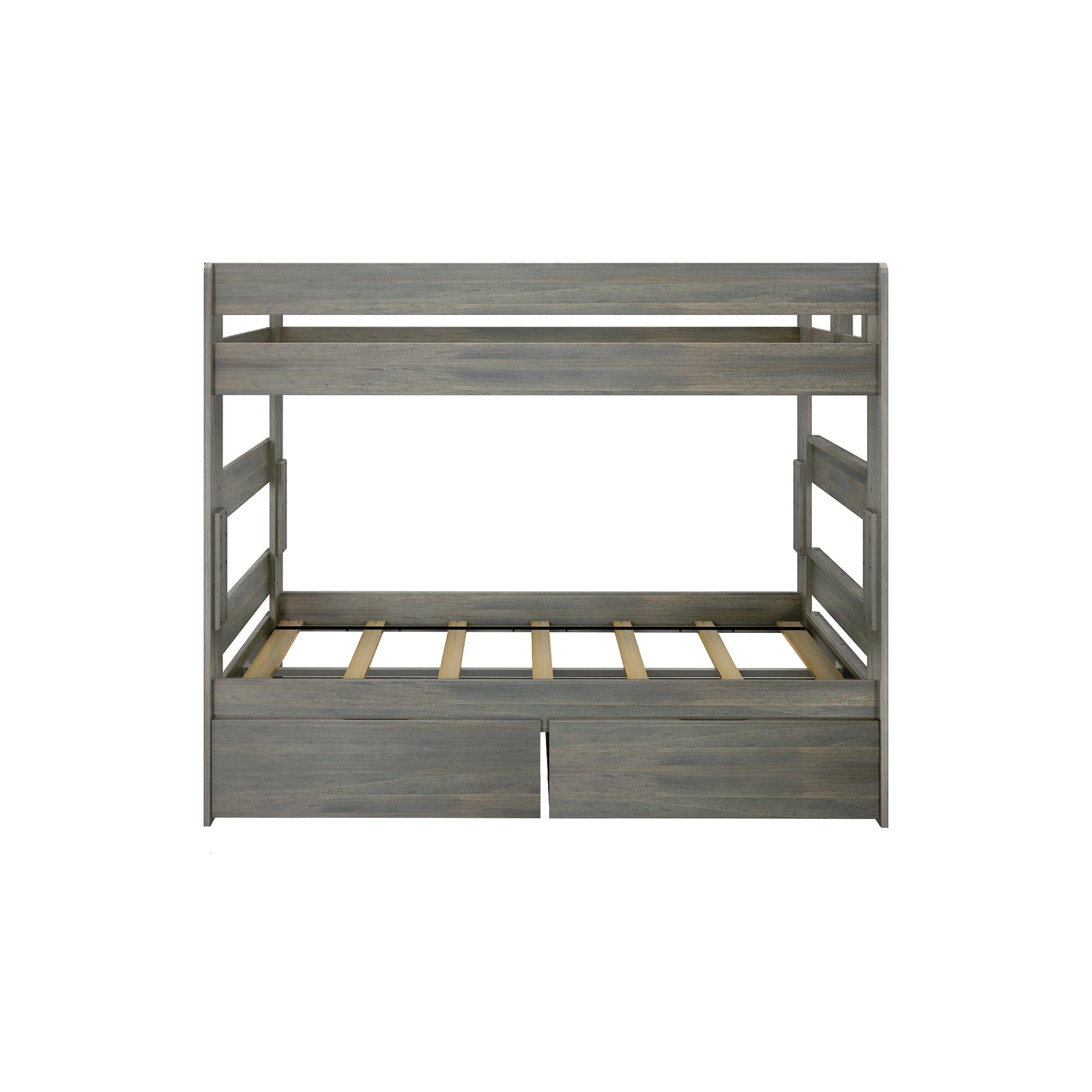 Modern Farmhouse Twin Over Twin Bunk Bed With Storage Drawers - Thumbnail 5