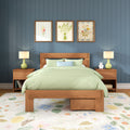 Modern Farmhouse Full Plank Bed With Storage Drawers