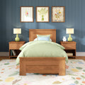 Modern Farmhouse Twin Panel Bed With Storage Drawers
