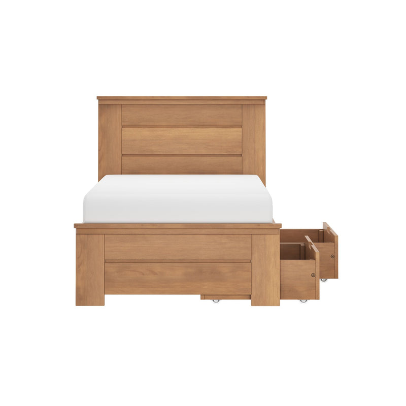 Modern Farmhouse Twin Panel Bed With Storage Drawers