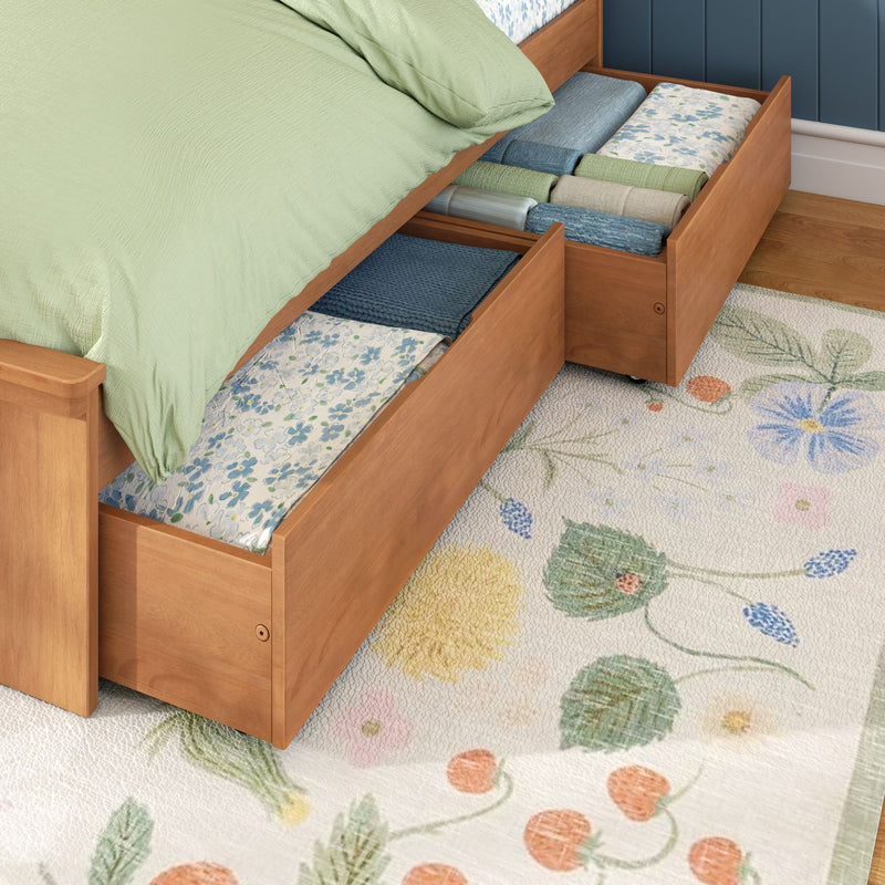 Modern Farmhouse Twin Panel Bed With Storage Drawers