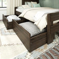 Modern Farmhouse Twin Over Full Bunk Bed With Storage Drawers