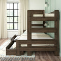 Modern Farmhouse Twin Over Full Bunk Bed With Storage Drawers