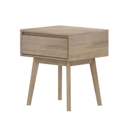 210001-010 : Furniture Scandinavian Nightstand with 1 Drawer, Blonde