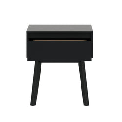 210001-170 : Furniture Scandinavian Nightstand with 1 Drawer, Black