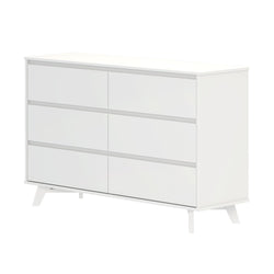 210006-002 : Furniture Scandinavian 6-Drawer Dresser, White