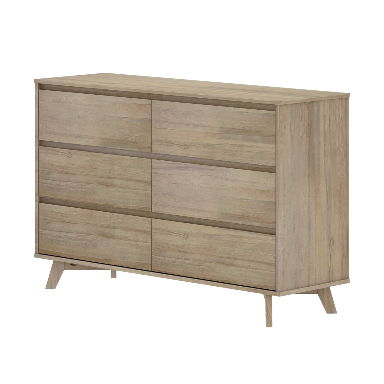 210006-010 : Furniture Scandinavian 6-Drawer Dresser, Blonde