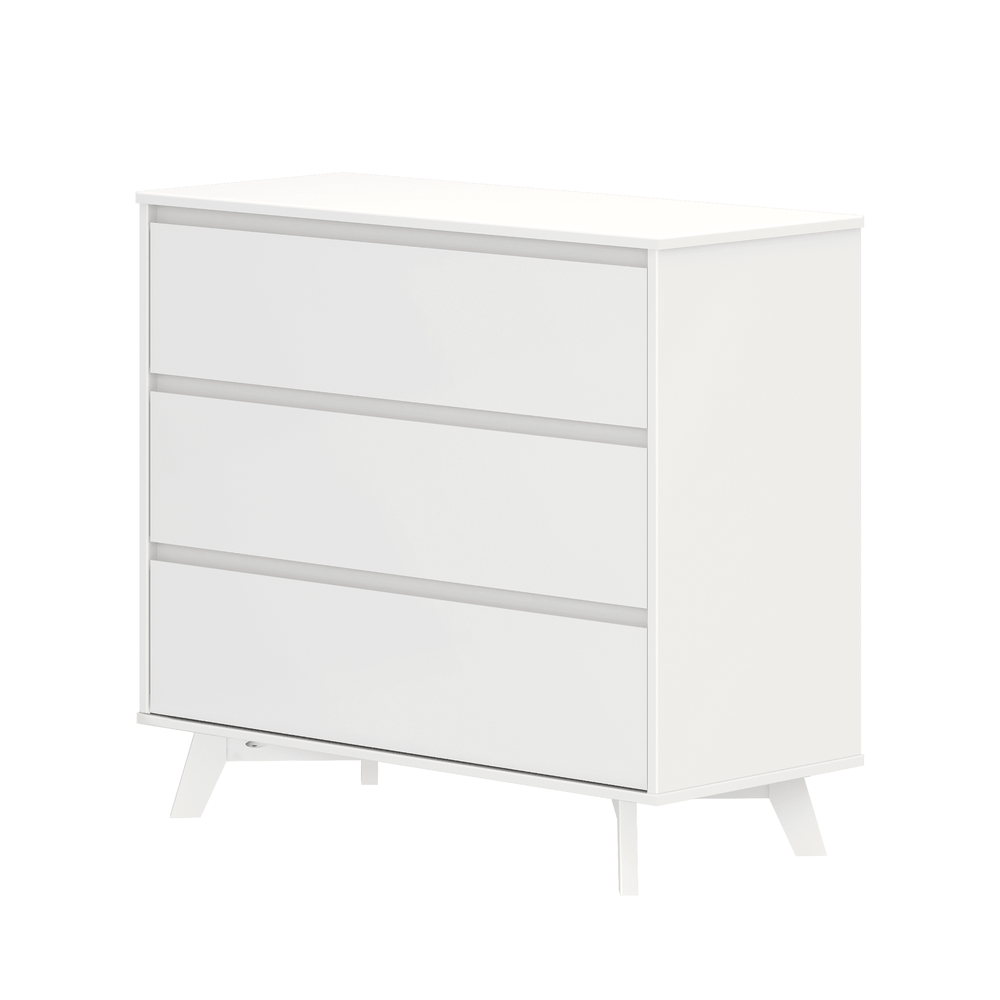 2100213000-002 : Furniture Scandinavian 3 Drawer Dresser, White