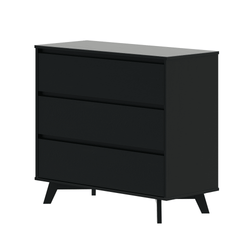 2100213000-170 : Furniture Scandinavian 3 Drawer Dresser, Black
