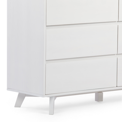 2100216000-002 : Furniture Scandinavian 6 Drawer Dresser, White